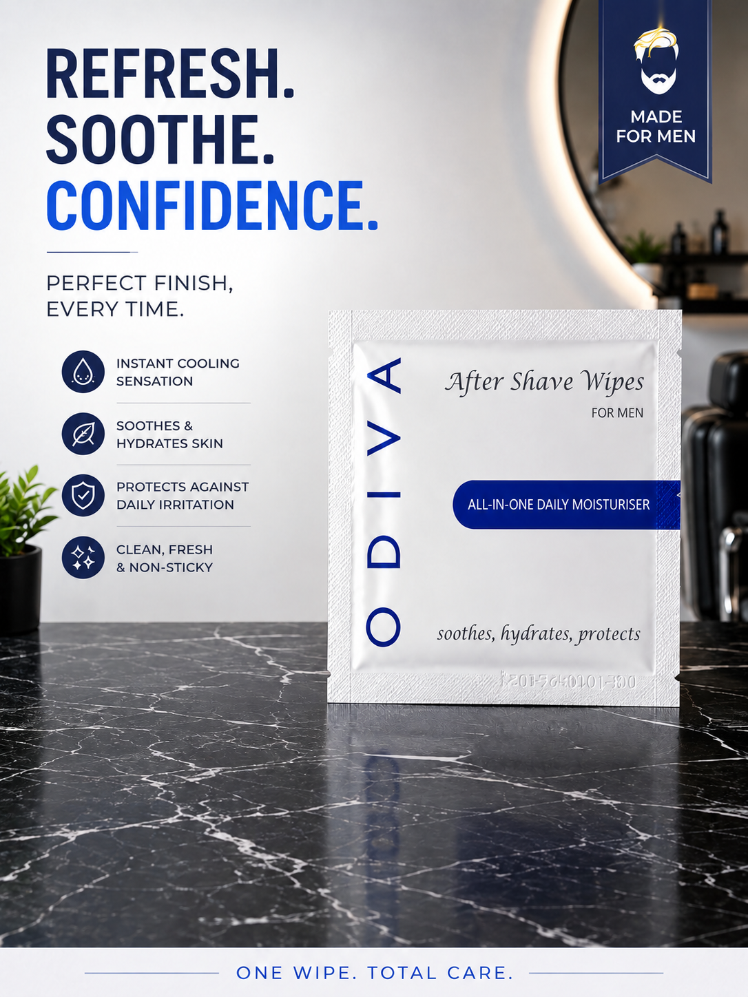 ODIVA AFTERSHAVE WIPES